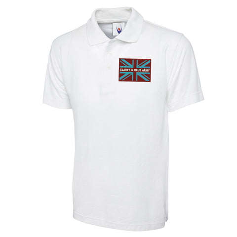 Claret & Blue Army Coloured Union Jack Polo Shirt