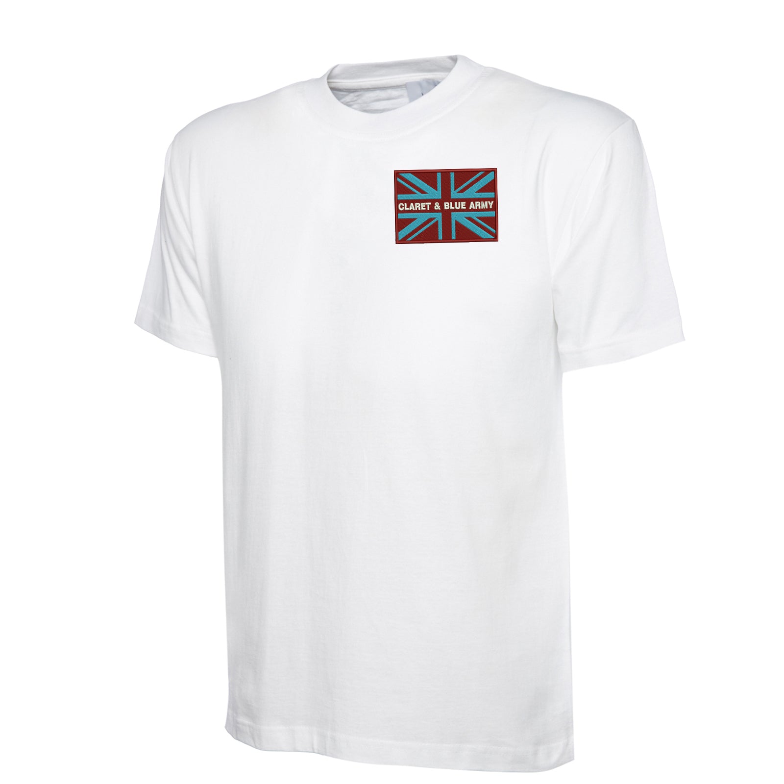 Claret & Blue Army Coloured Union Jack T Shirt