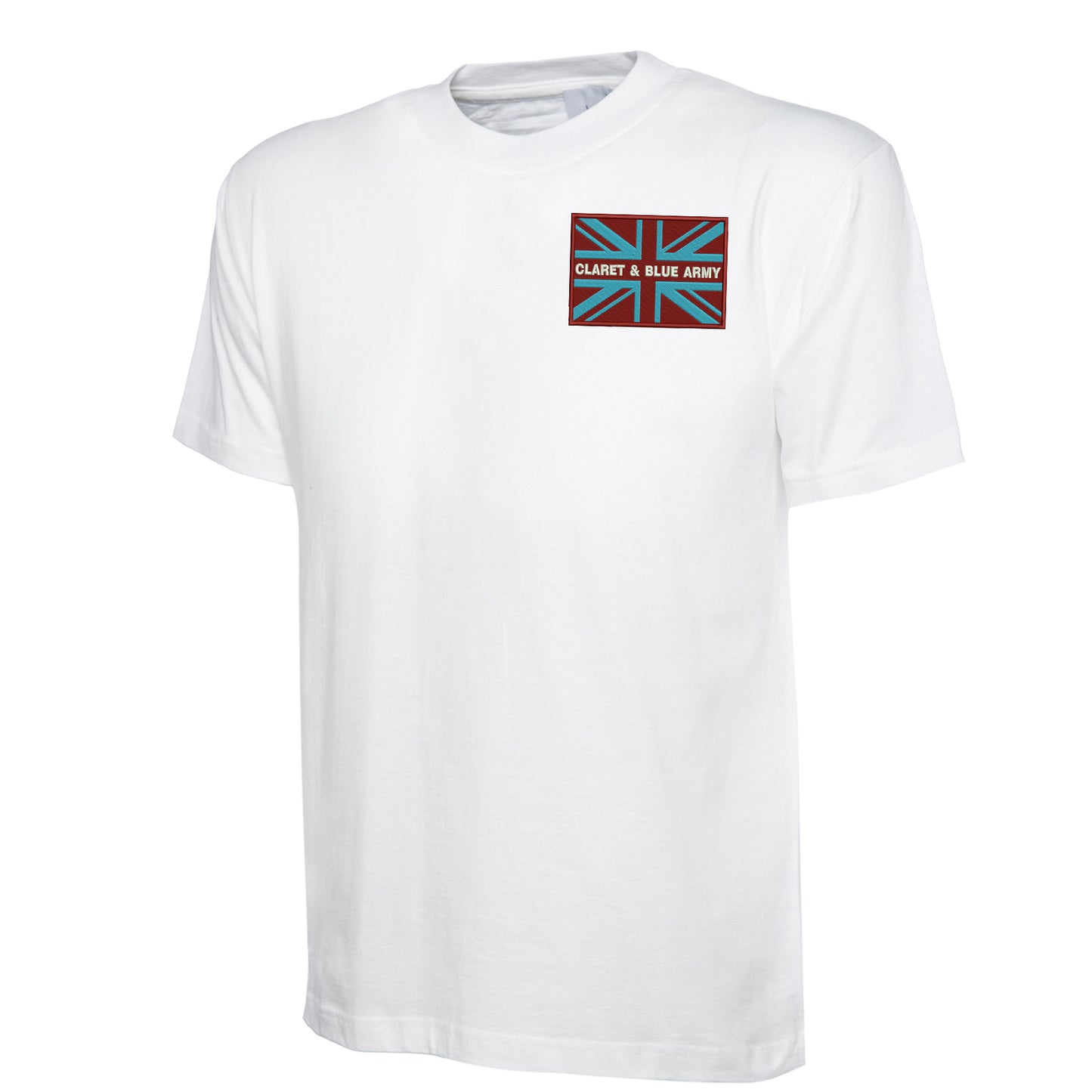 Claret & Blue Army Coloured Union Jack T Shirt