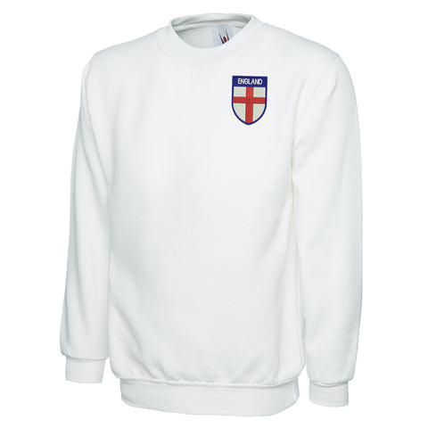 Flag of England Shield Embroidered Classic Sweatshirt