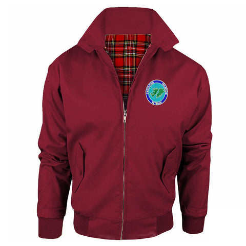 Falkland Islands Veteran Embroidered Classic Harrington Jacket