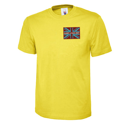 Claret & Blue Army Coloured Union Jack T Shirt