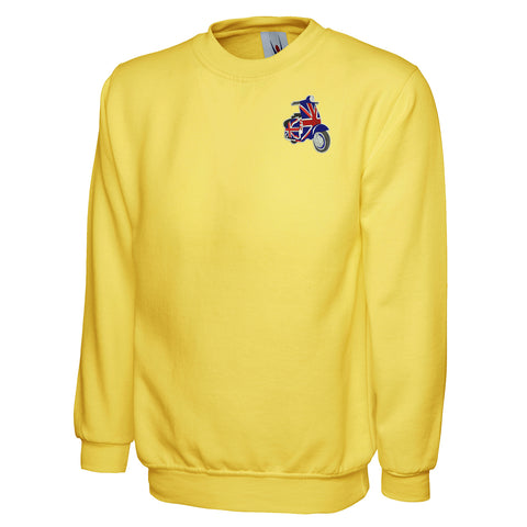 MOD Union Jack Scooter Embroidered Classic Sweatshirt