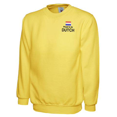 Proud to be Dutch Embroidered Classic Sweatshirt