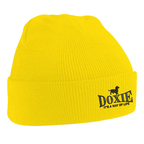 Doxie It's a Way of Life Embroidered Beanie Hat