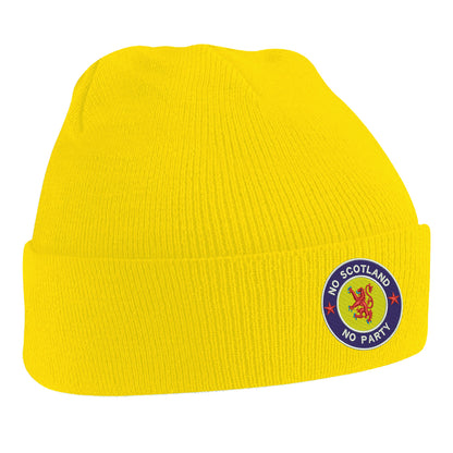 No Scotland No Party Embroidered Beanie Hat