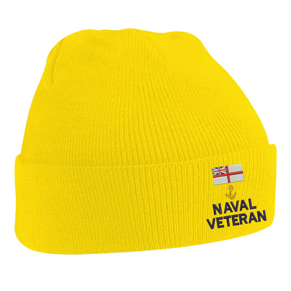 White Ensign Naval Anchor Veteran Beanie Hat