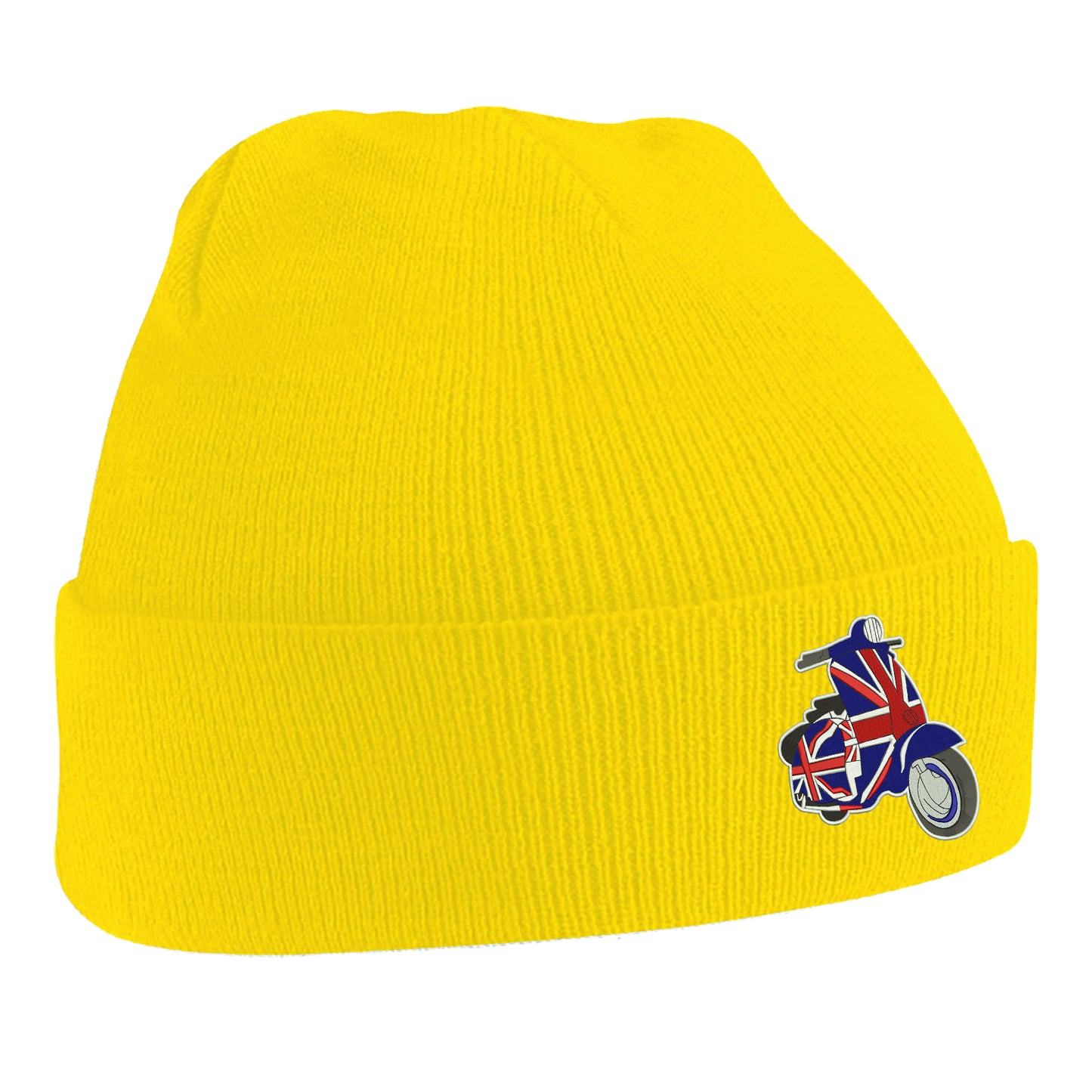 MOD Union Jack Scooter Embroidered Beanie Hat