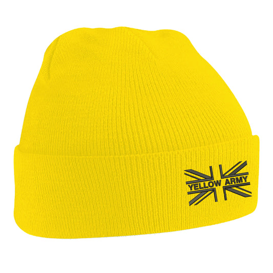 Yellow Army Union Jack Beanie Hat