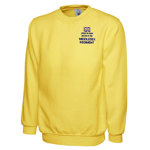 Proud to Have Served in The Middlesex Regiment Embroidered Classic Sweatshirt