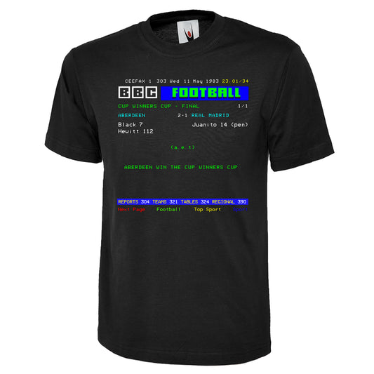 Aberdeen Retro Ceefax Cup Winners Cup 1983 Classic T-Shirt