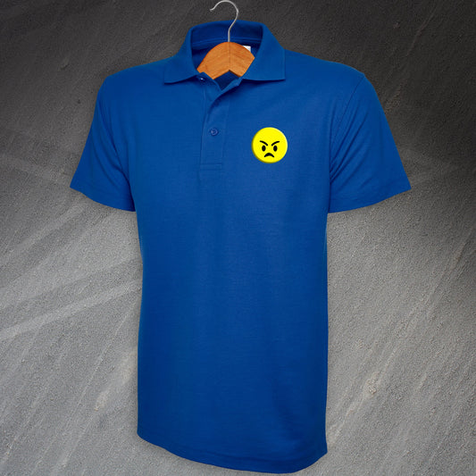 Angry Face Emoji Polo Shirt