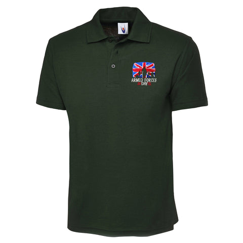 Armed Forces Day Embroidered Classic Polo Shirt