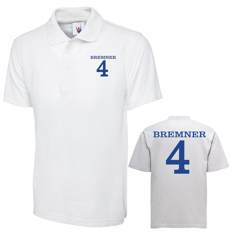 Bremner 4 Embroidered Polo Shirt with Print on Back