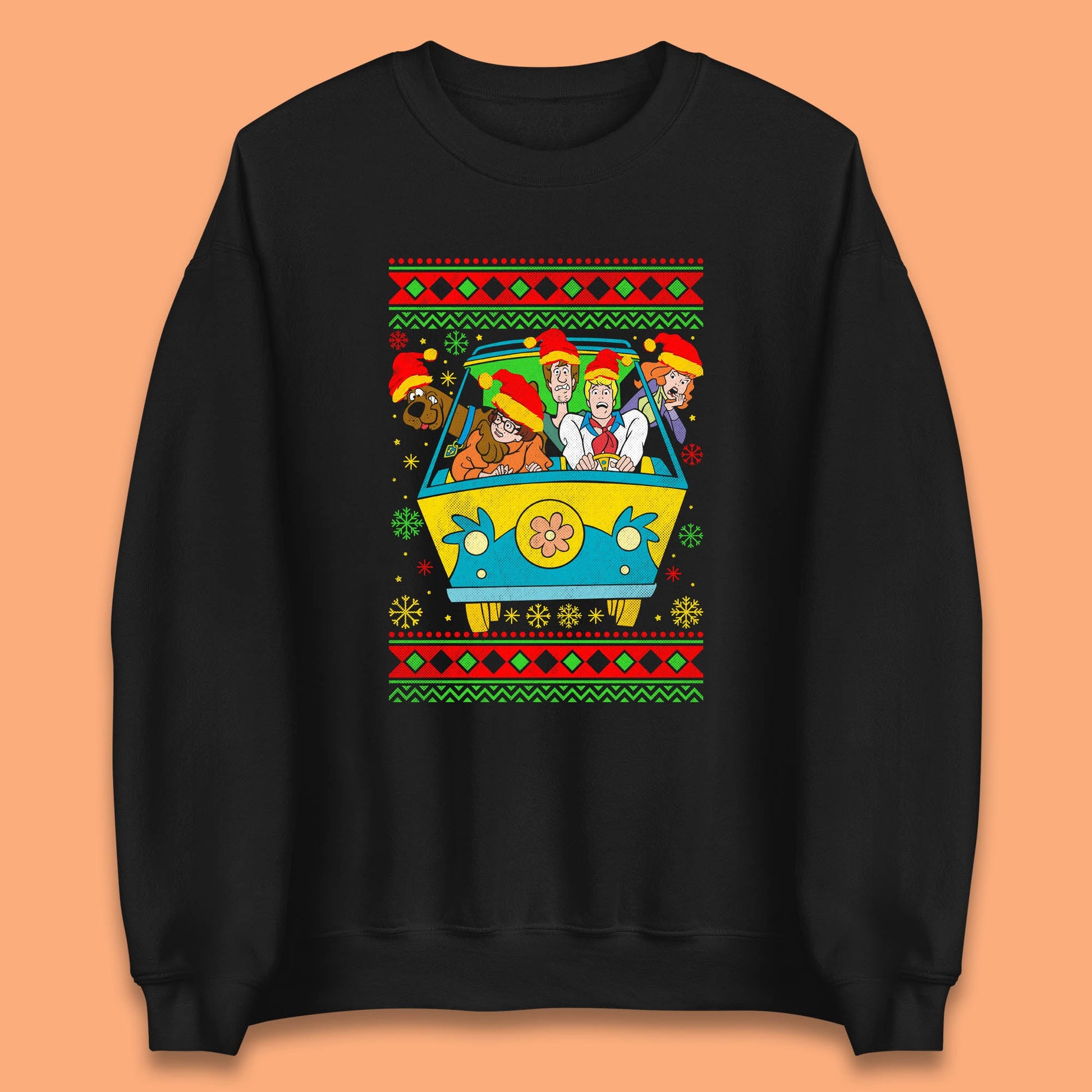 Scooby Doo Mystery Machine Christmas Jumper Mens