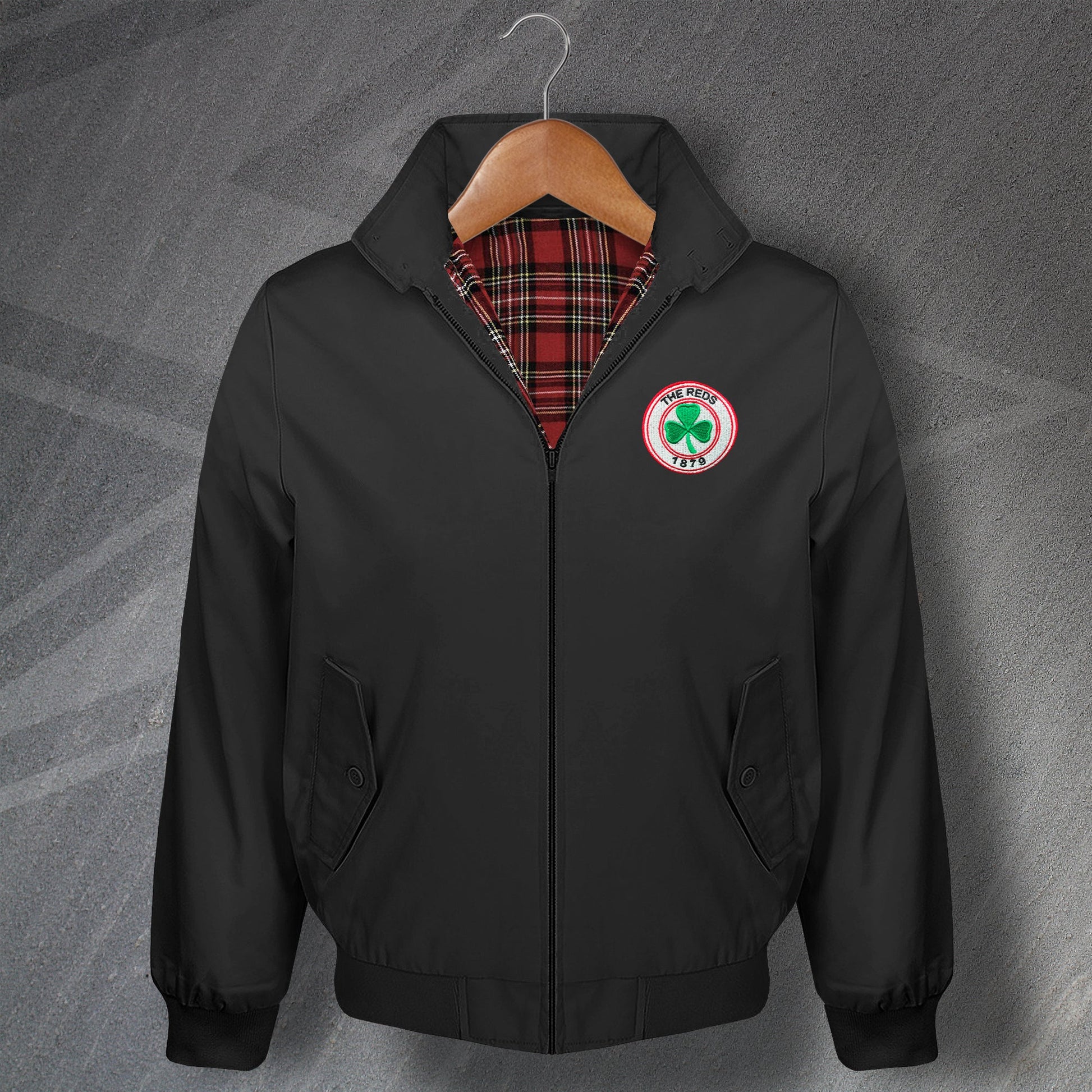 Retro Cliftonville Football Harrington Jacket