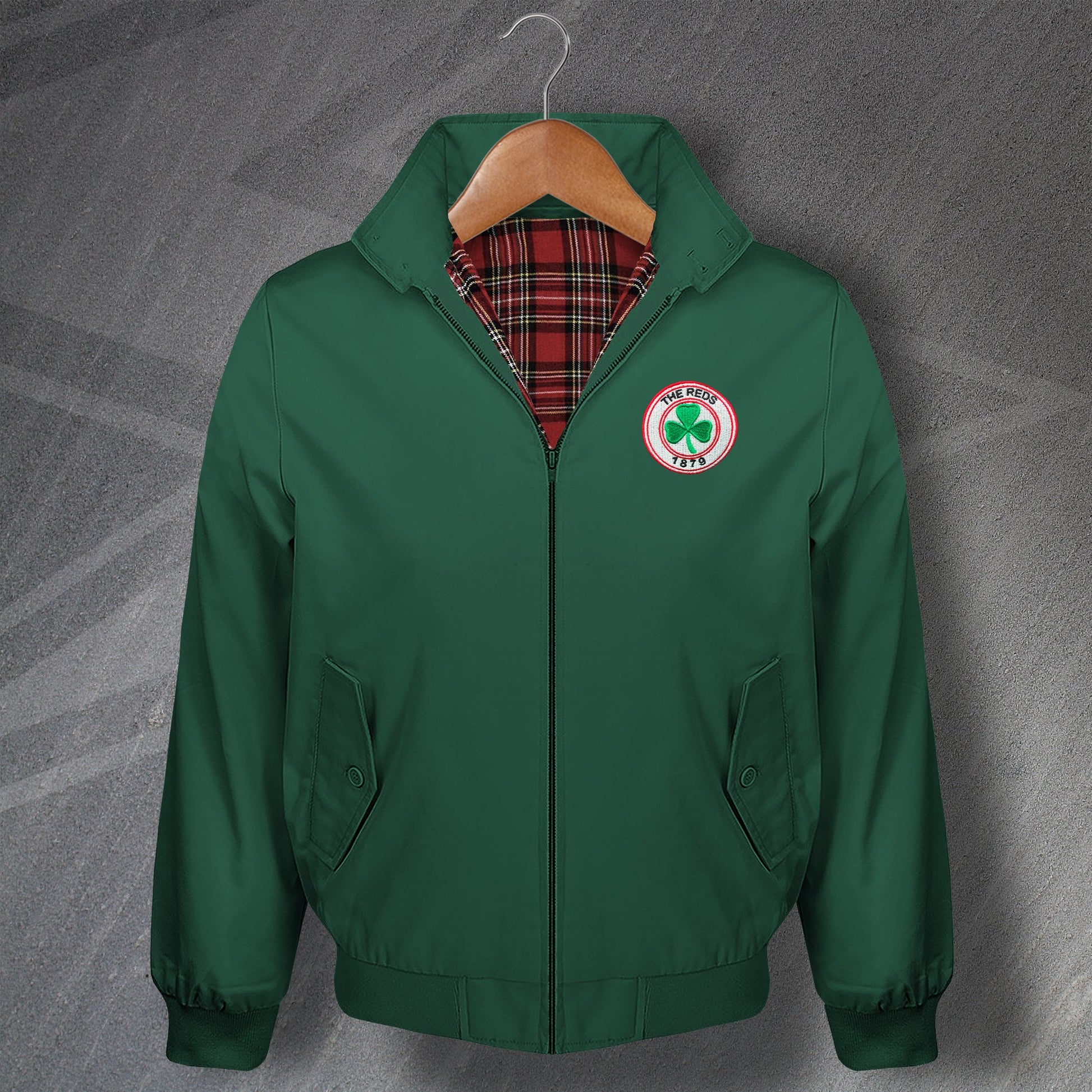 Retro Cliftonville Football Harrington Jacket