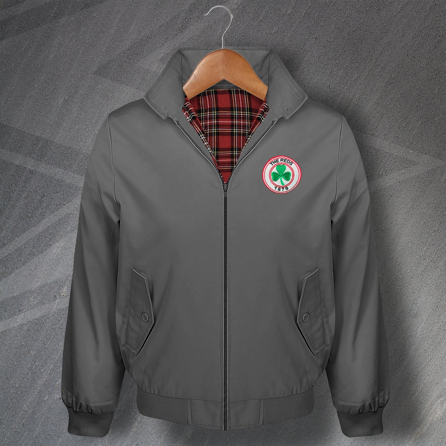 Retro Cliftonville Football Harrington Jacket