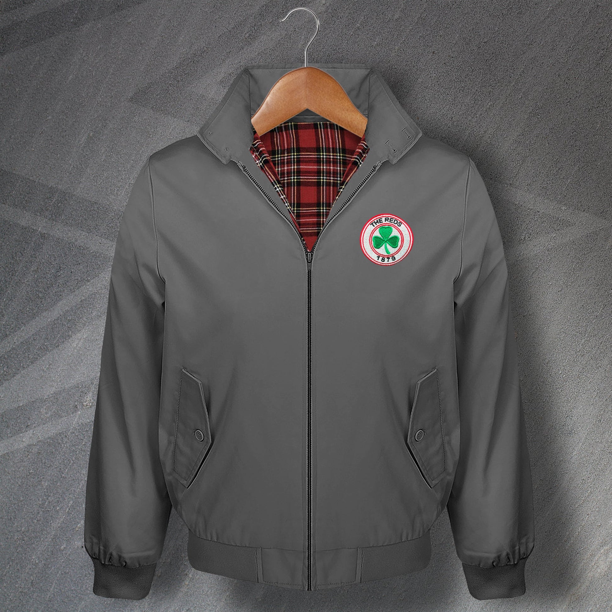 Retro Cliftonville Football Harrington Jacket