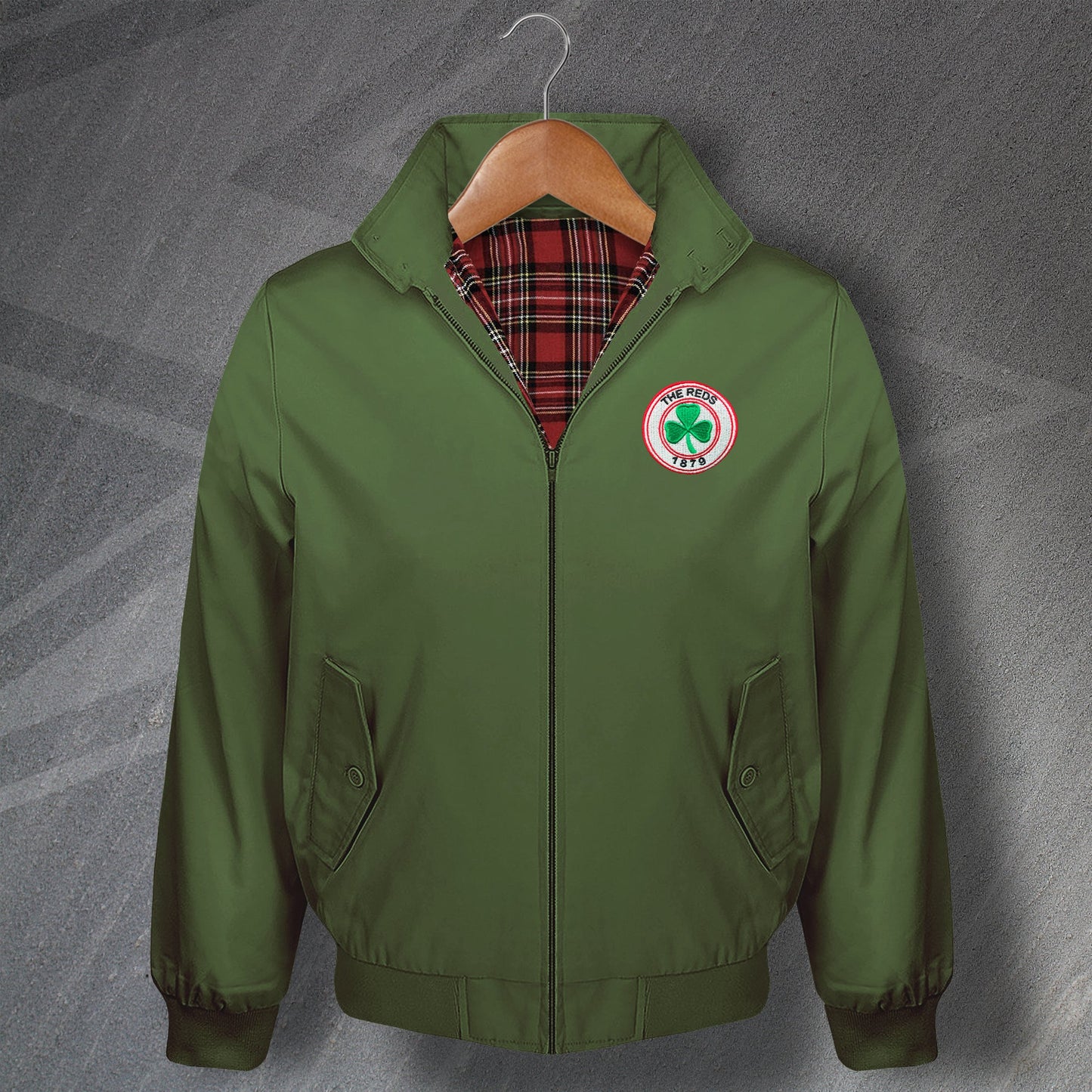 Retro Cliftonville Football Harrington Jacket