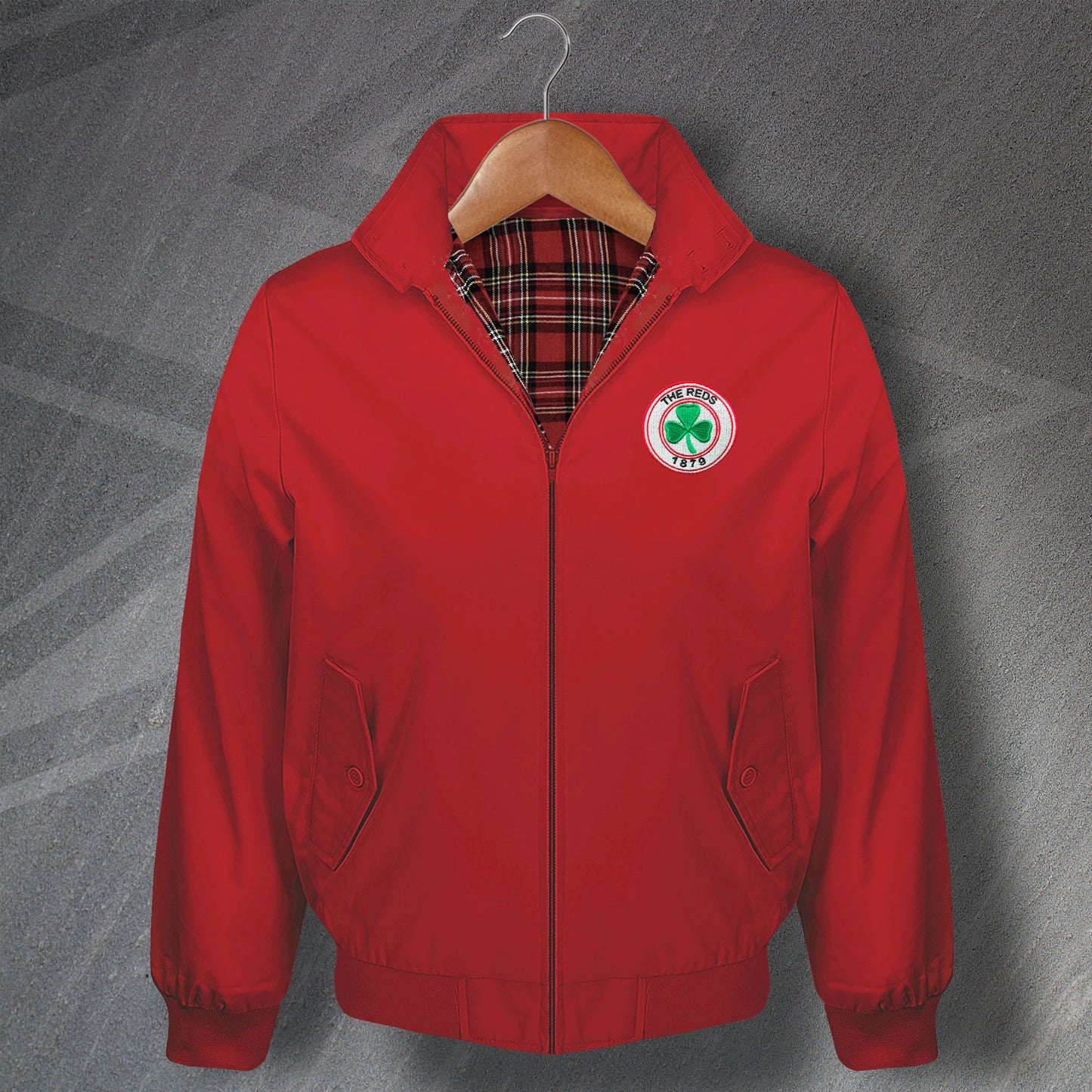 Retro Cliftonville Football Harrington Jacket