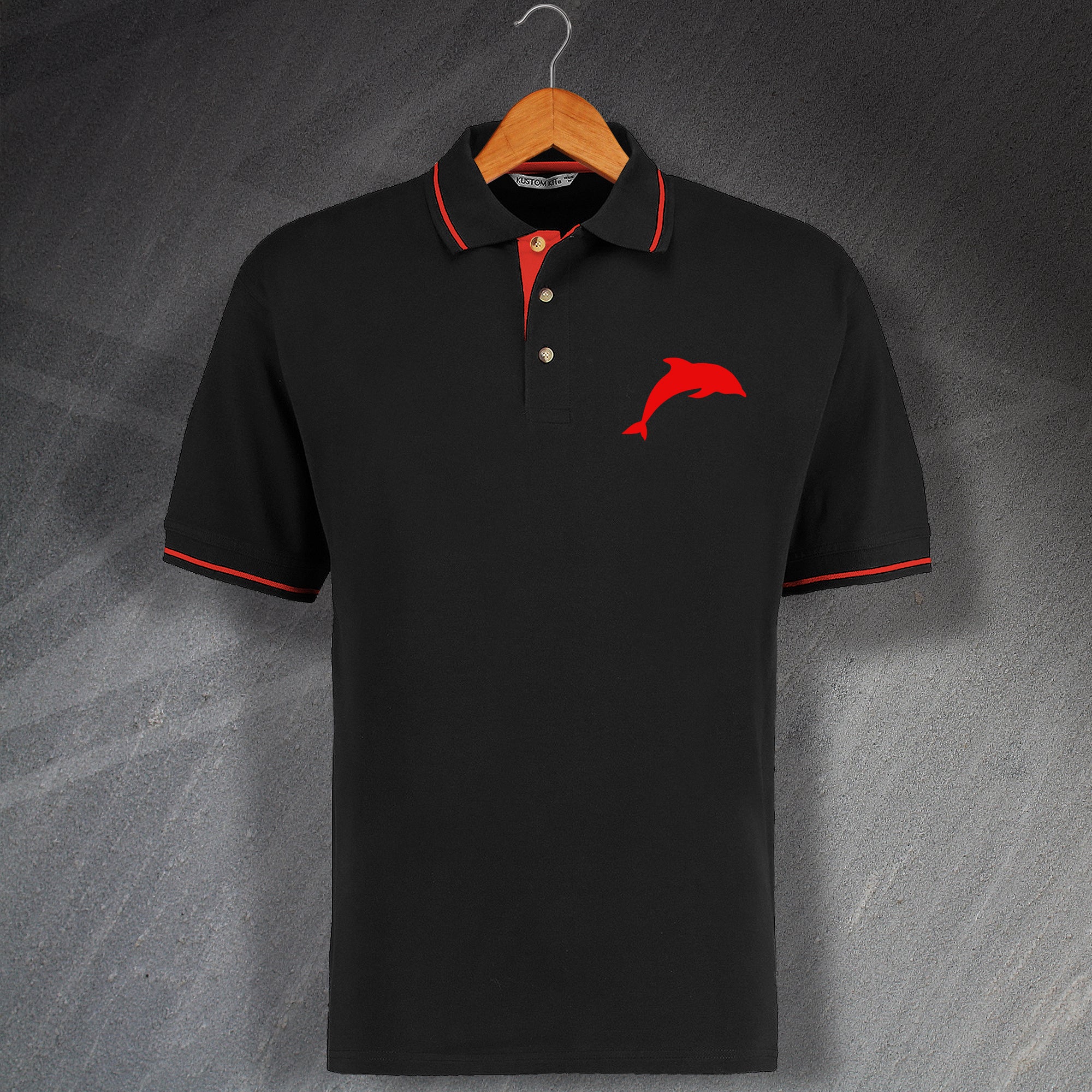 Polo shirt with dolphin logo hotsell