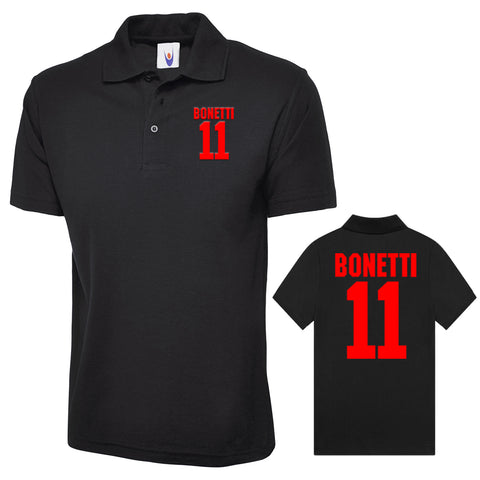 Bonetti 11 Embroidered Polo Shirt with Print on Back