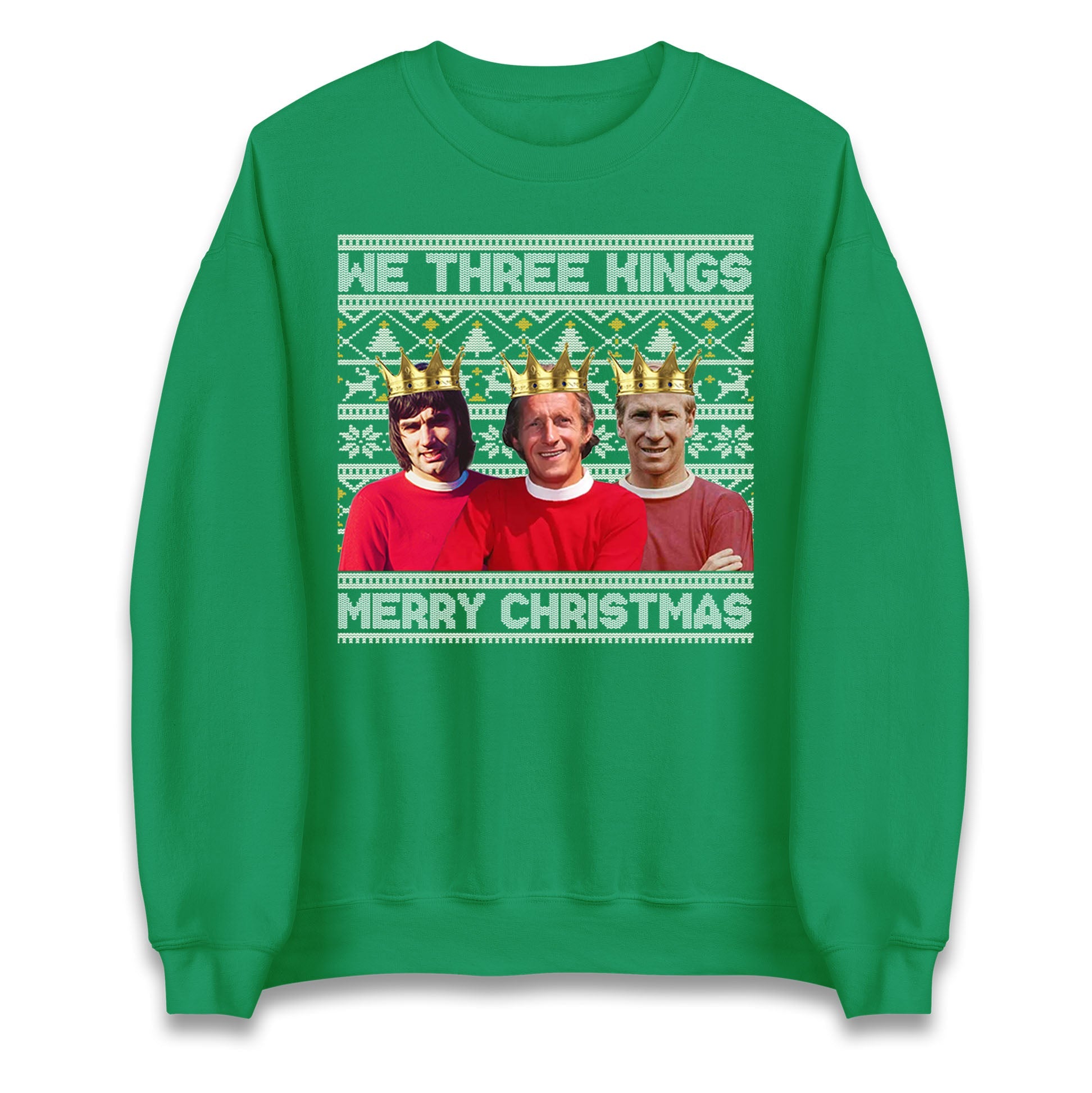 denis law bobby charlton george best christmas sweatshirt