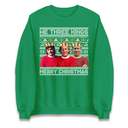 denis law bobby charlton george best christmas sweatshirt