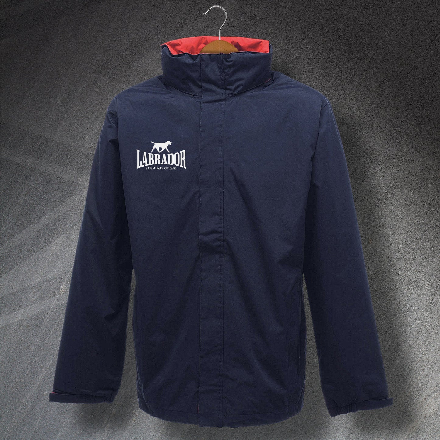 Personalised It's a Way of Life Embroidered Waterproof Jacket with any Dog Breed Name & Graphic