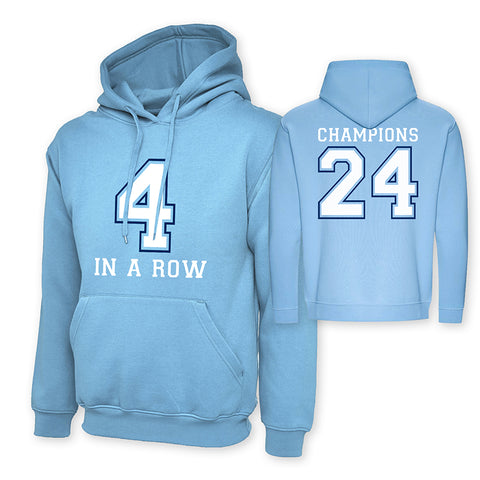 Man City 4 in a Row Champions 2024 Classic Hoodie