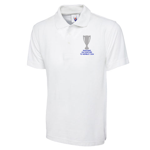 Leeds Marching On Together To Wembley 2024 Embroidered Polo Shirt