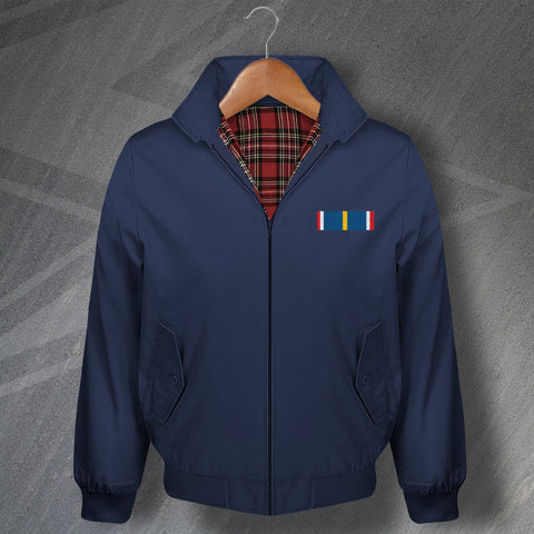 National Service Medal Embroidered Harrington Jacket