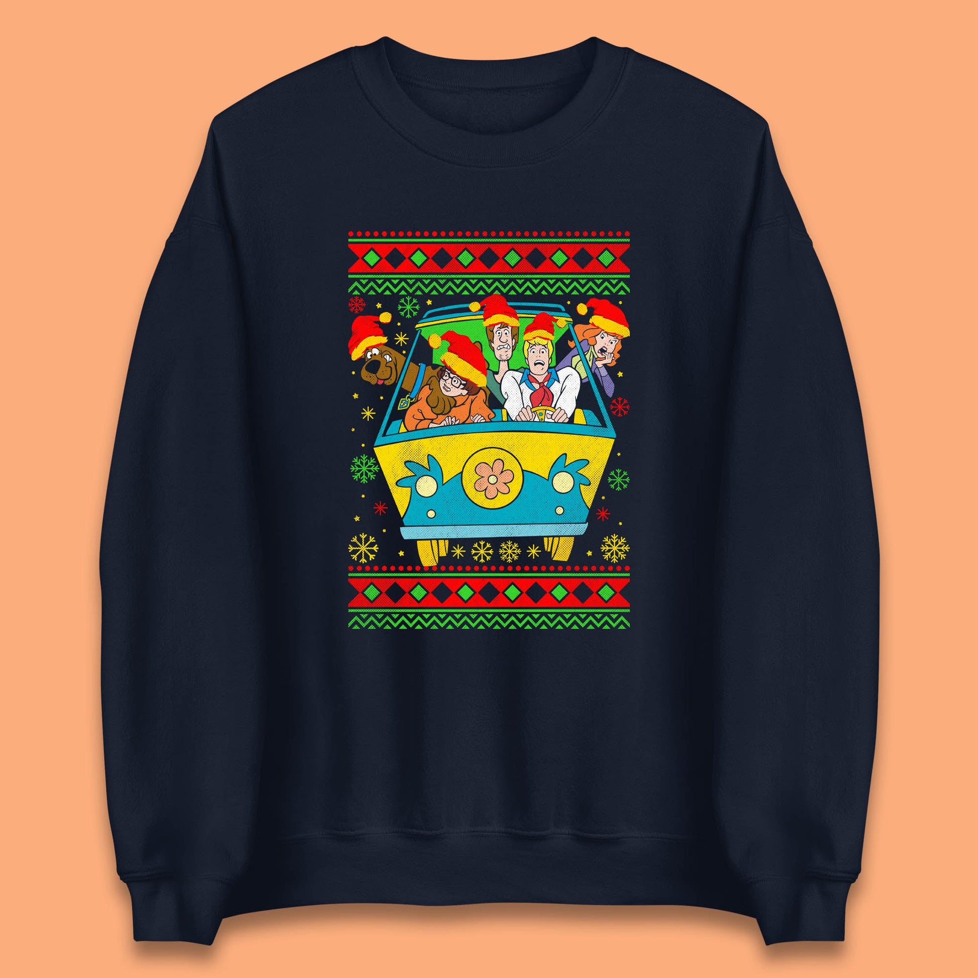 Scooby Doo Mystery Machine Christmas Jumper Mens