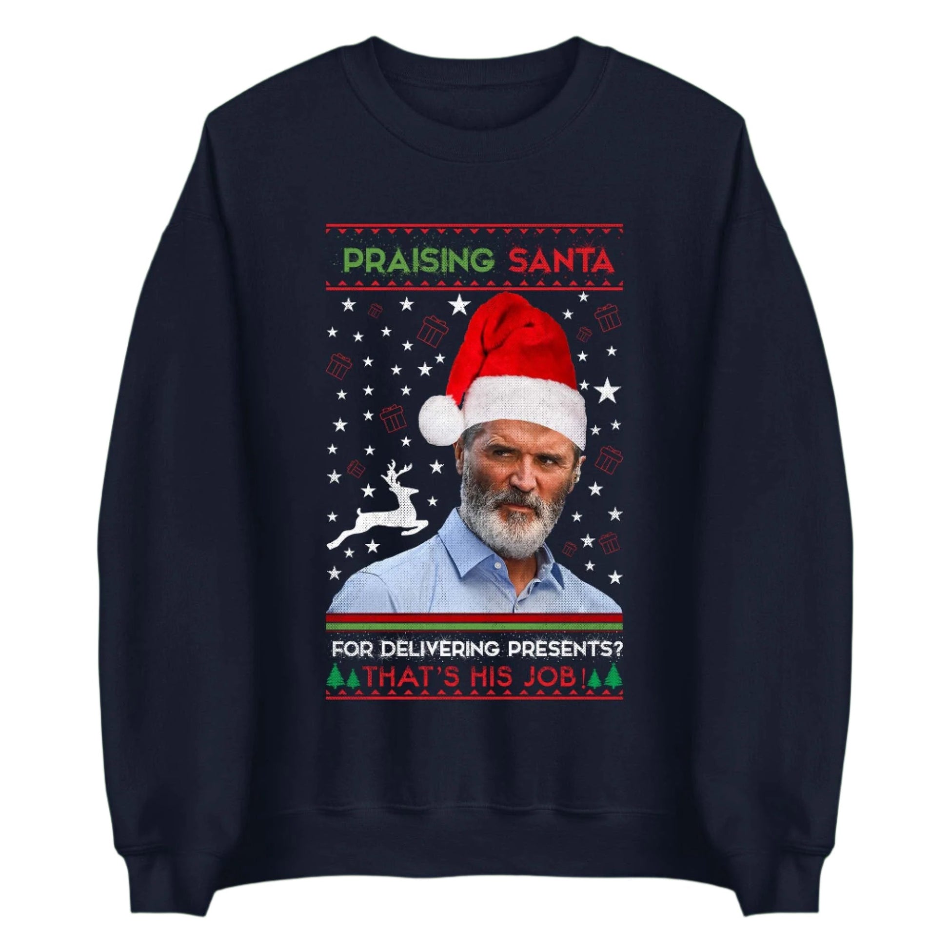 Santa Delivering Presents Roy Keane Jumper