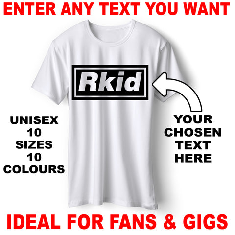 Personalised Oasis Unisex T-Shirt with any Text