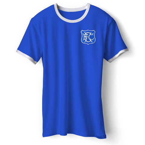 Retro Everton 1920 Embroidered Ringer Shirt