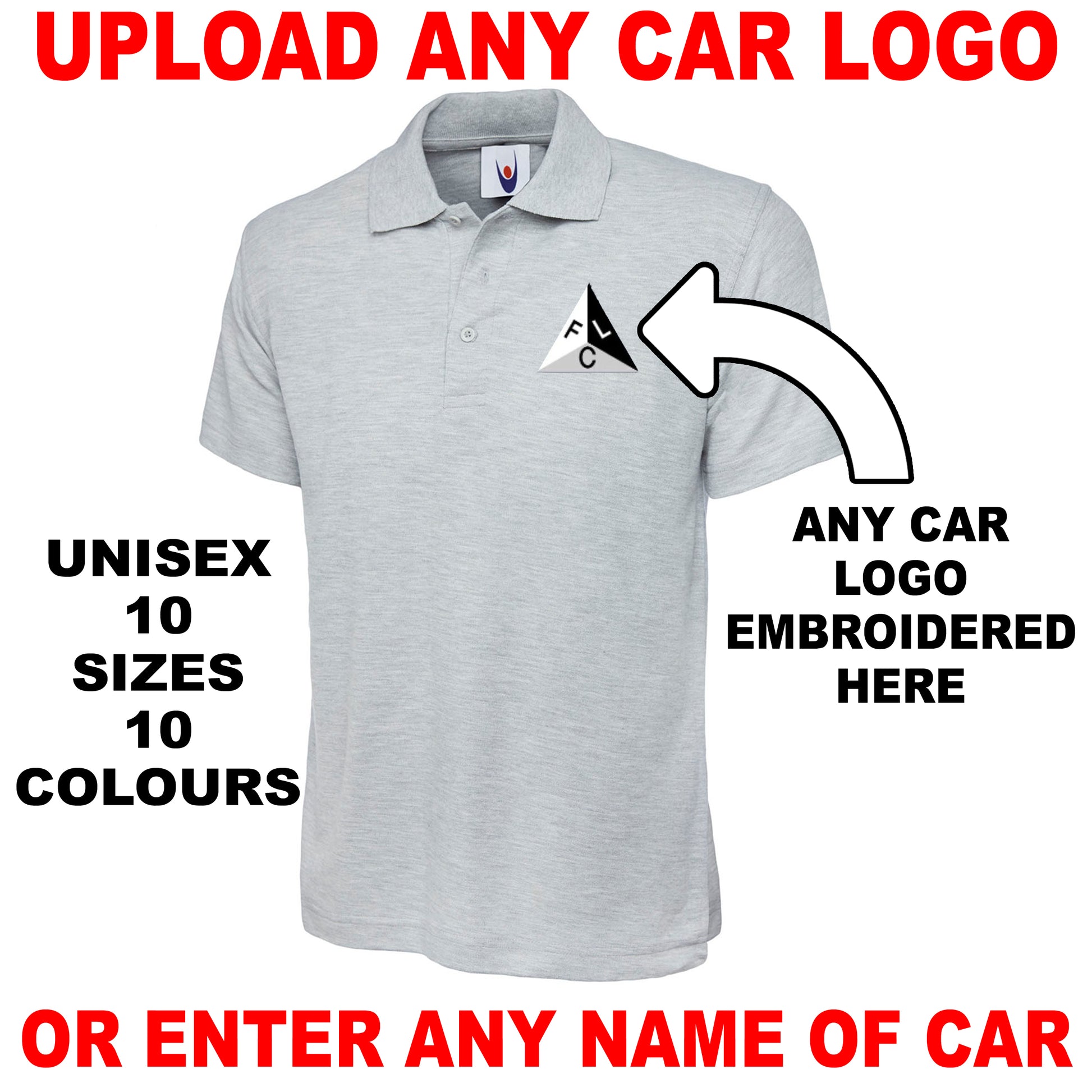 Personalised Car Polo Shirts UK