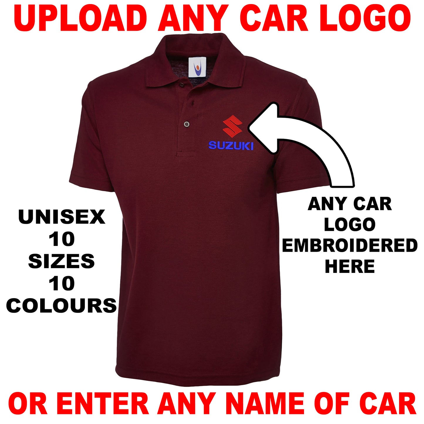 Personalised Car Polo Shirts UK