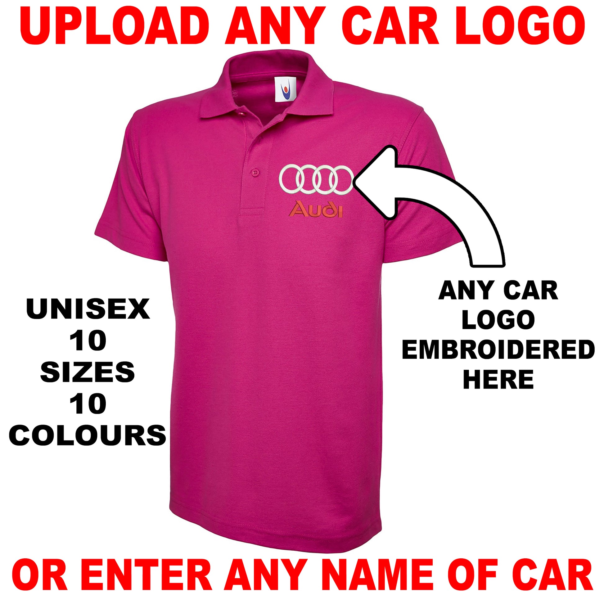 Personalised Car Polo Shirts UK