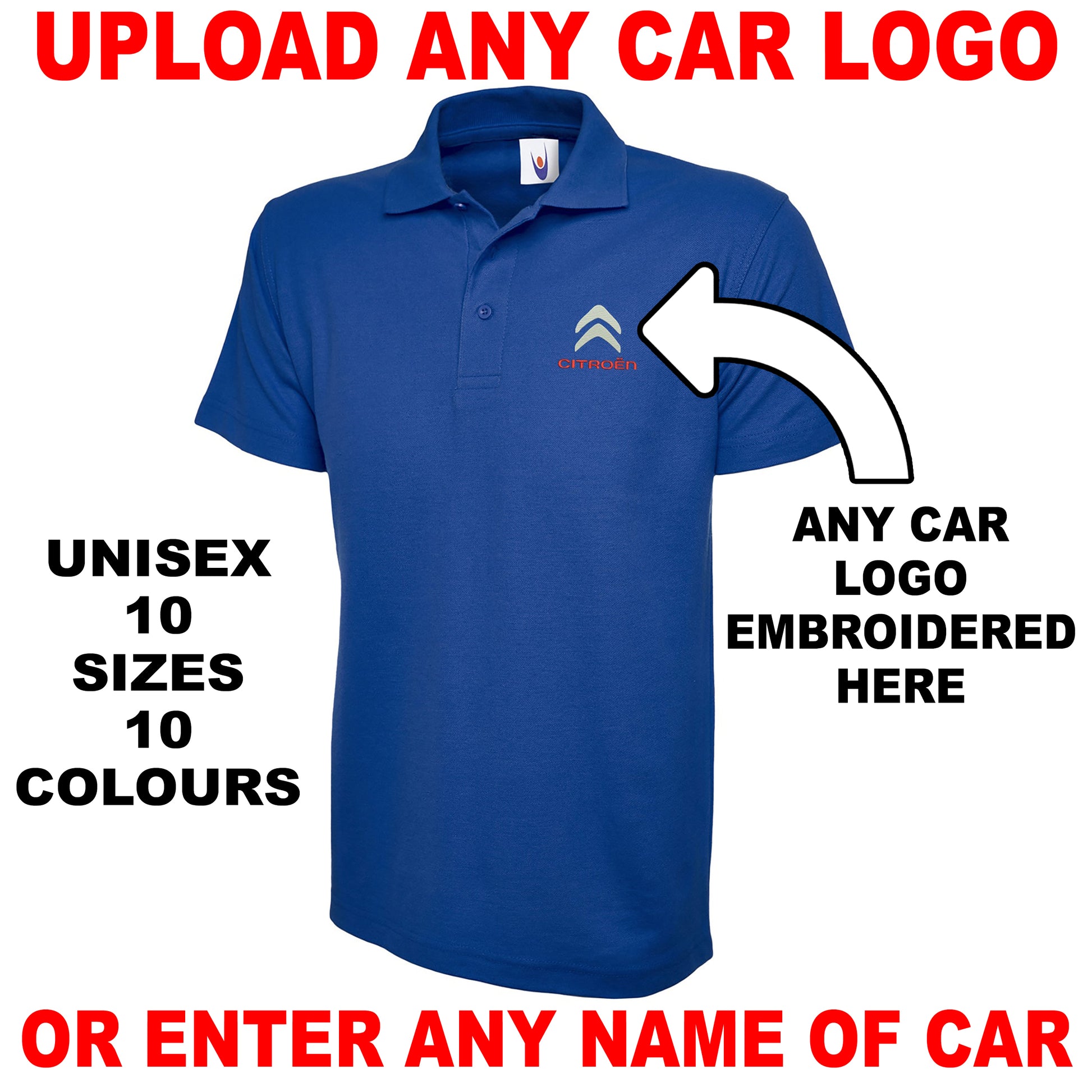 Personalised Car Polo Shirts UK