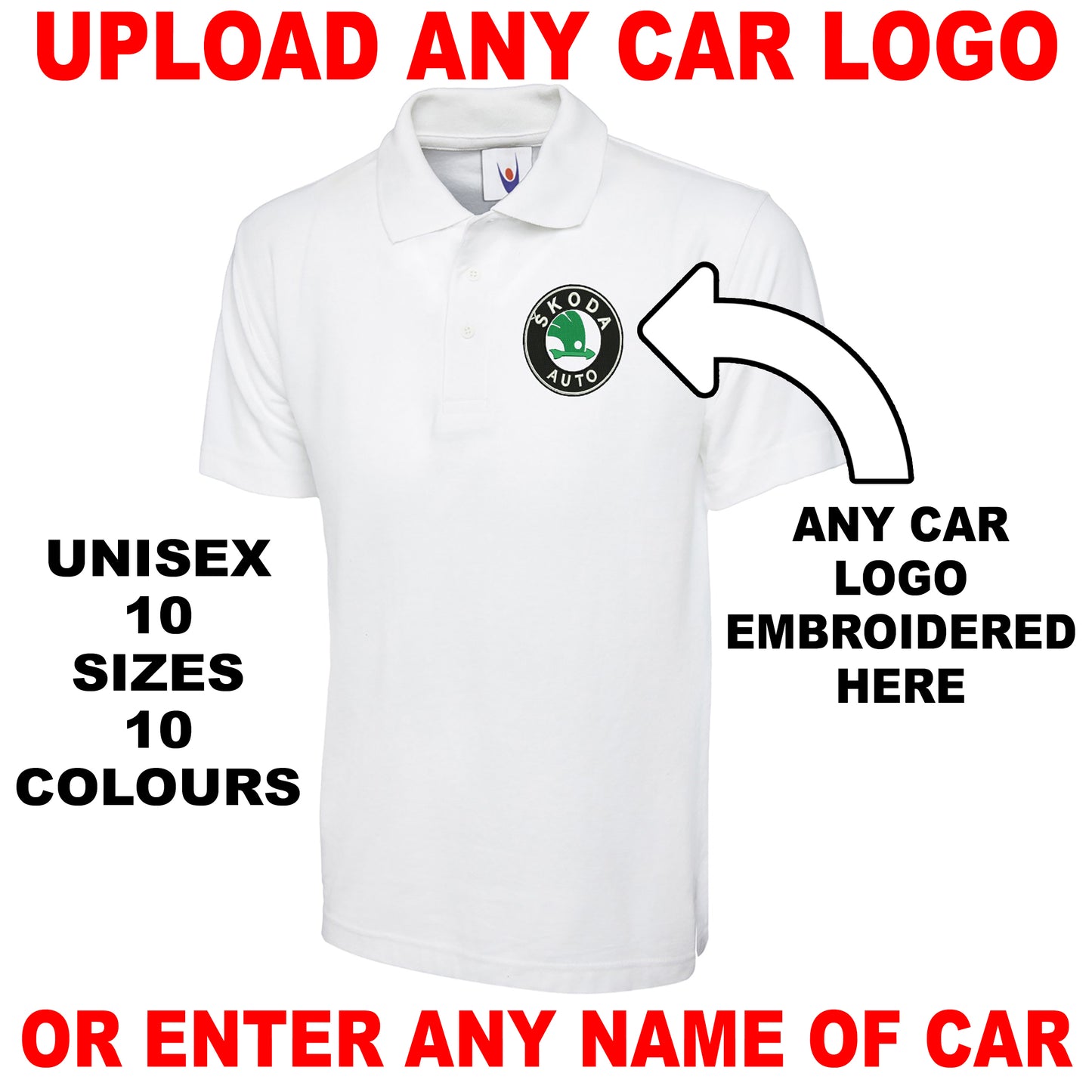 Personalised Car Polo Shirts UK