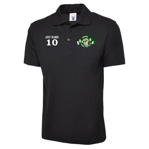 Hoops Keep The Faith Polo Shirt Personalised with any Printed Name & Number