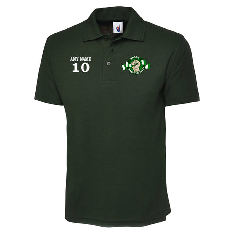 Hoops Keep The Faith Polo Shirt Personalised with any Printed Name & Number