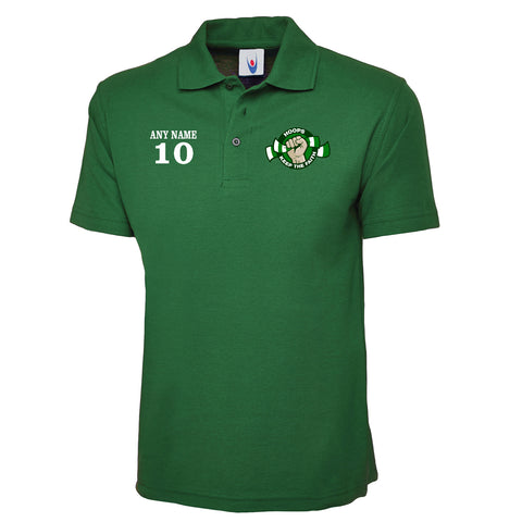 Hoops Keep The Faith Polo Shirt Personalised with any Printed Name & Number