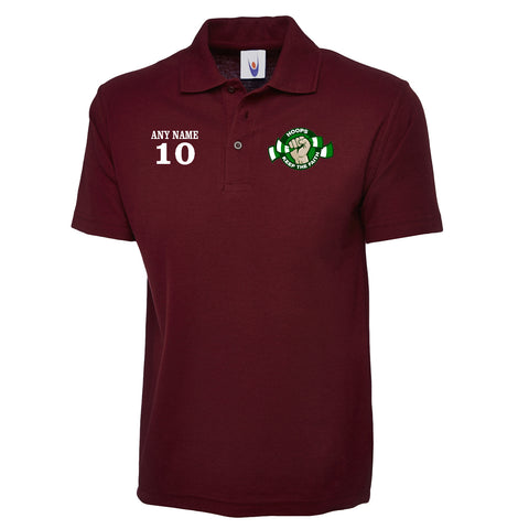 Hoops Keep The Faith Polo Shirt Personalised with any Printed Name & Number