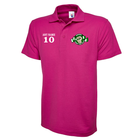 Hoops Keep The Faith Polo Shirt Personalised with any Printed Name & Number