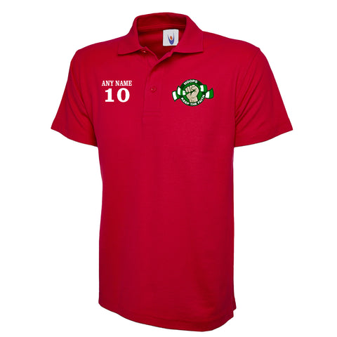 Hoops Keep The Faith Polo Shirt Personalised with any Printed Name & Number