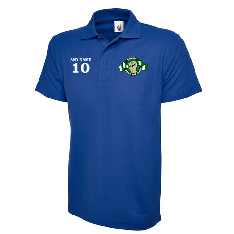 Hoops Keep The Faith Polo Shirt Personalised with any Printed Name & Number