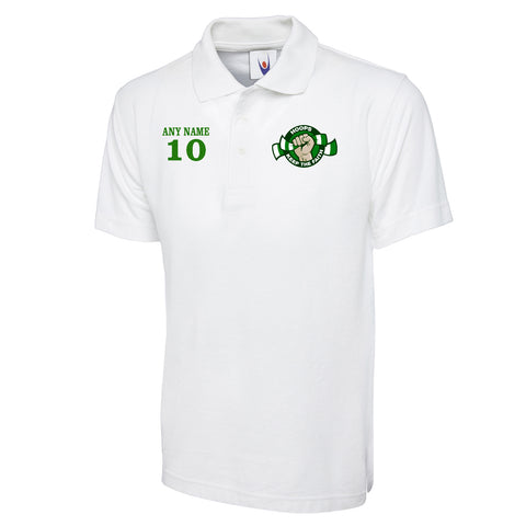 Hoops Keep The Faith Polo Shirt Personalised with any Printed Name & Number